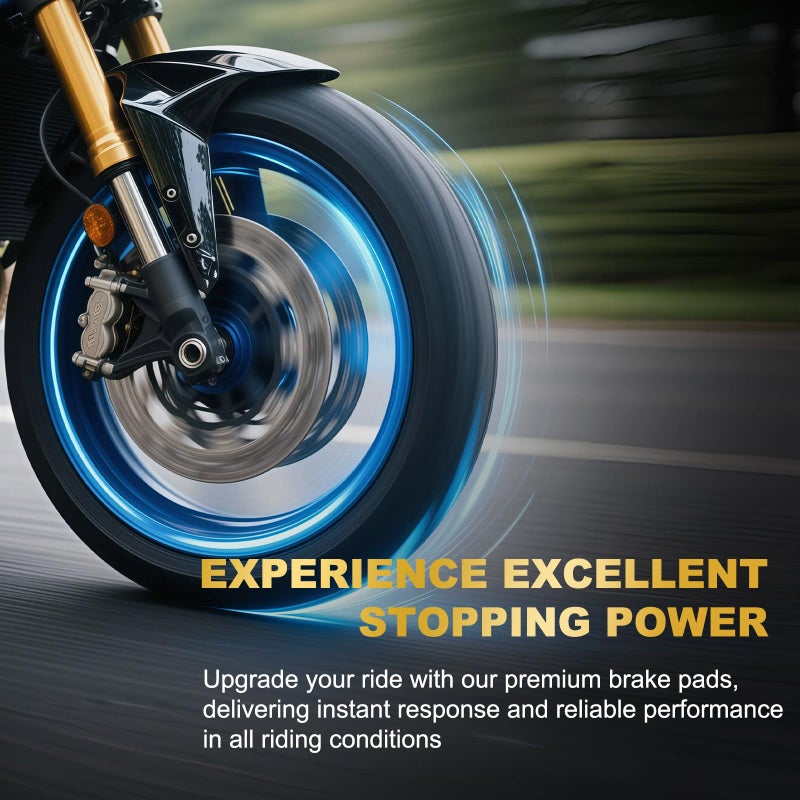 S SYUU High-Performance Reliable Motorcycle Front Rear Brake Pads Set Kit Compatible with Suzuki VZR 1800 Boulevard M 1800 R M109R M109R2 2006-2015 - Low Noise, Easy Installation FA379F FA231R - Image 4